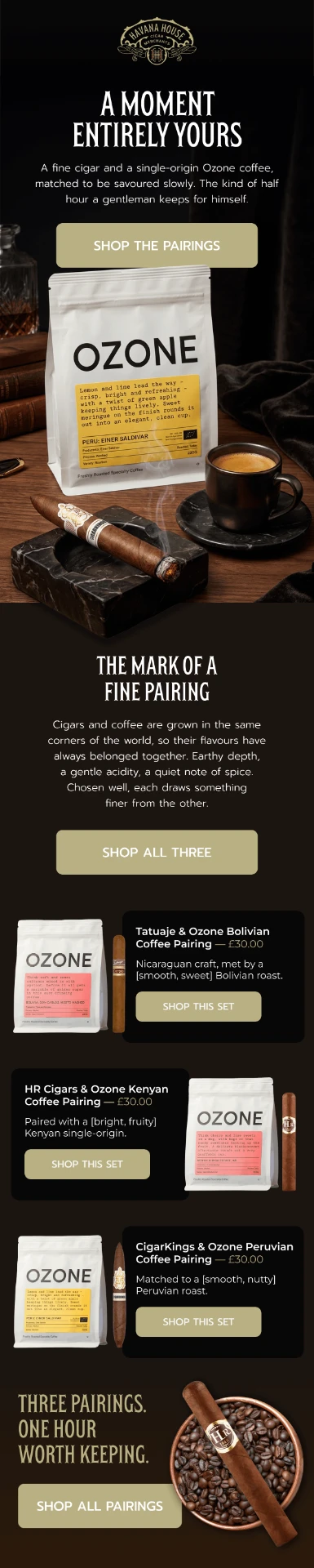 Email marketing design created by Magicianly for Havana House
